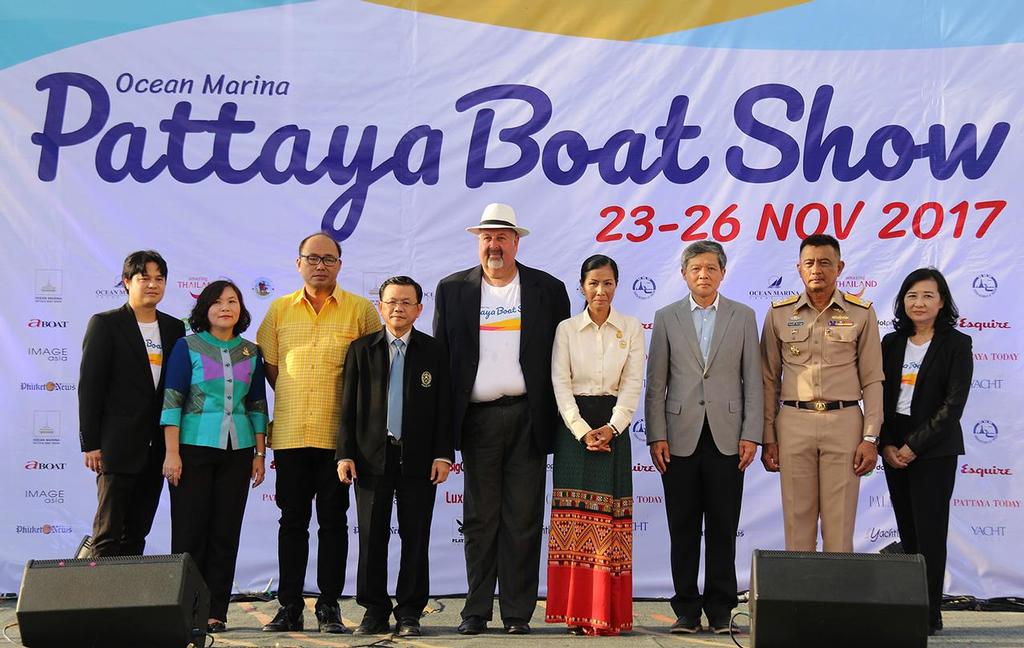 The Opening Ceremony of the 2017 Ocean Marina Pattaya Boat Show was presided over by HE Mrs. Kobkarn Wattanavrangkul, Thailand's Minister of Tourism and Sports. © Event Media